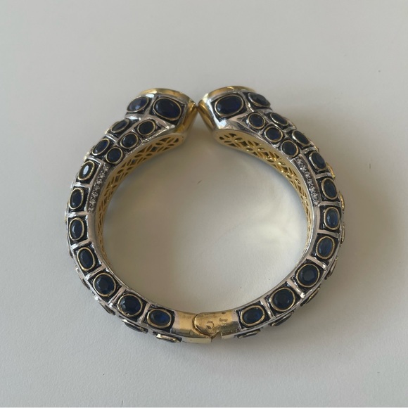 Sapphire Gold Bangle - Picture 2 of 3